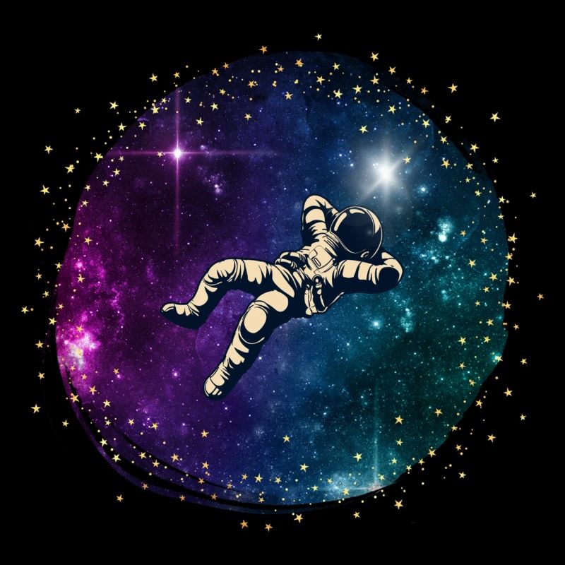 Black Astronaut in the Galaxy Tshirt