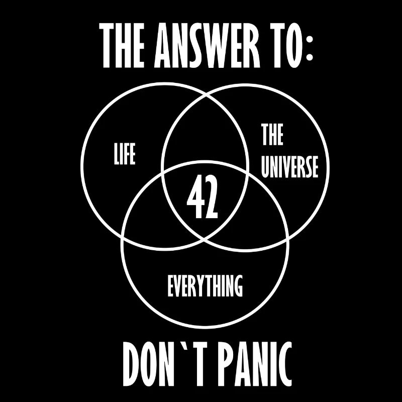42 - The ultimate answer! Cool, funny idea