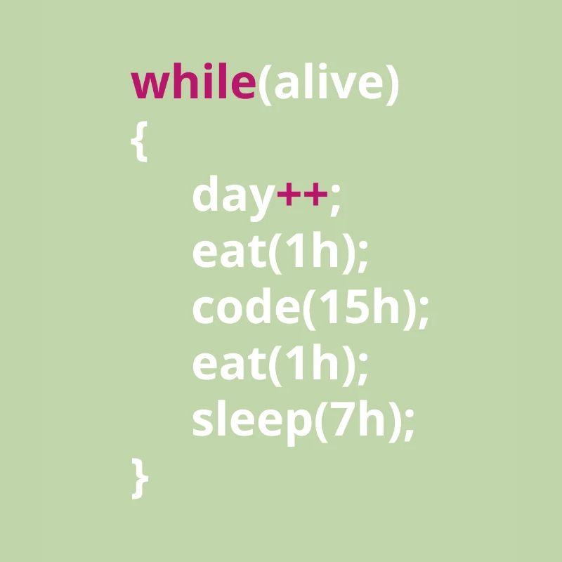 Programmierer Essen Code schlafen lustig PHP