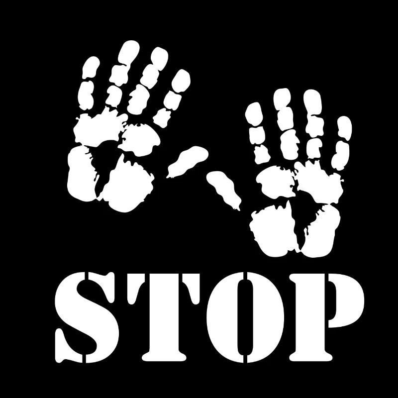 Stop - Empreintes de mains