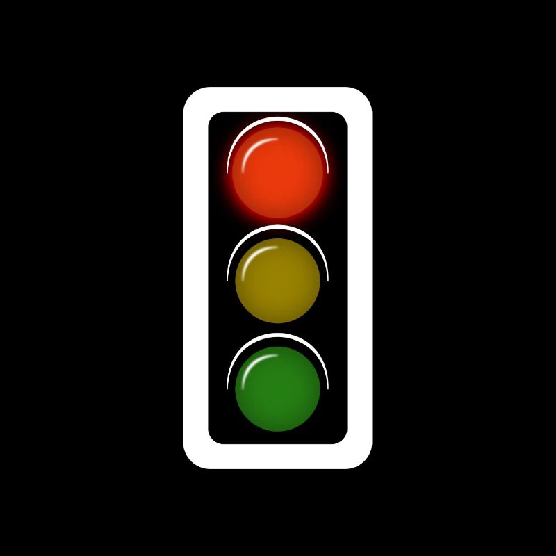 Corona traffic light red