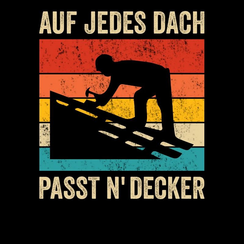 Lustiges Dachdecker Retro Vintage Design