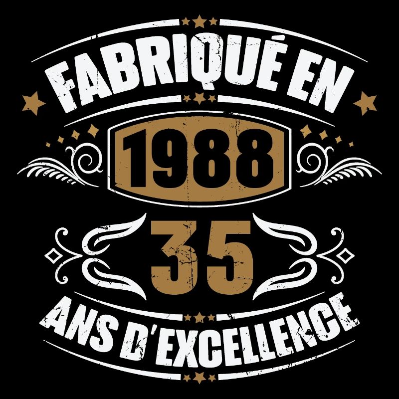 Cadeau d'anniversaire 35 ans, Fabriqué en 1988