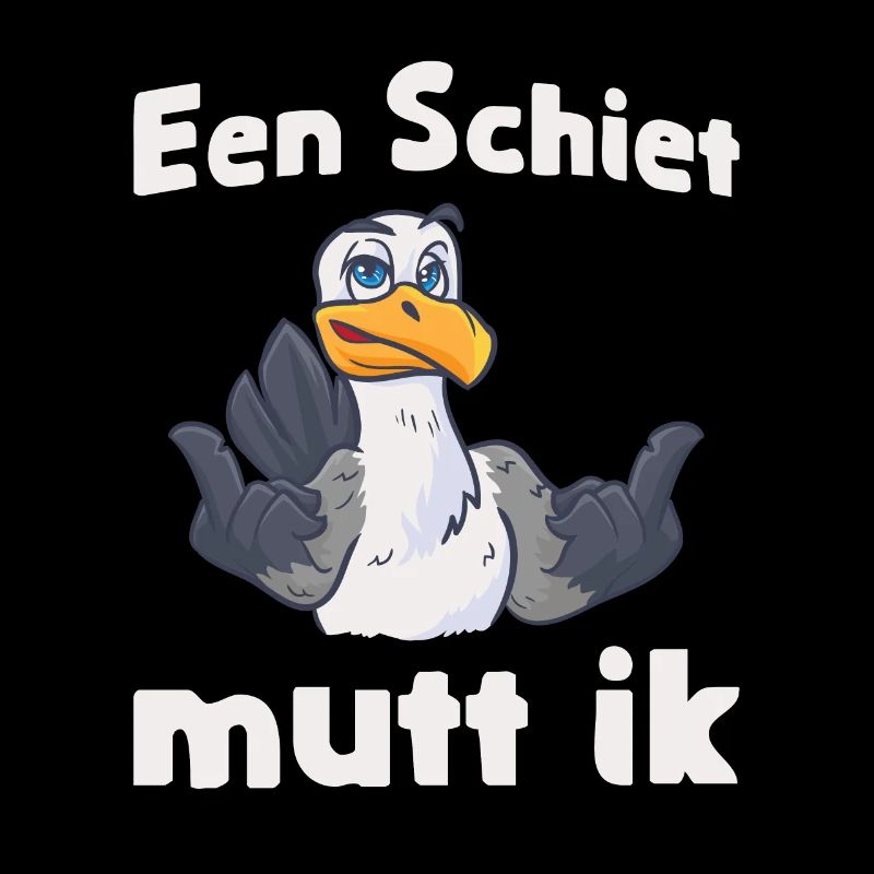Een Schiet Mutt Ik! Plattdeutscher Spruch Möwe