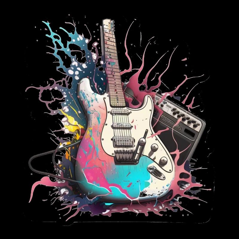 Schräge E-Gitarre