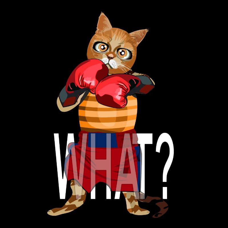 Quoi? Chat boxeur avec gants boxer