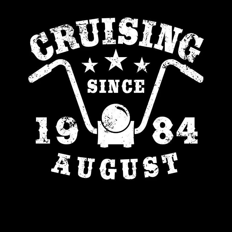 Cruising Biker Geburtstag August 1984 Motorrad