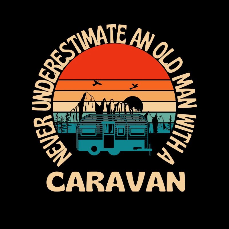 Old Man With A Caravan Camping Campsite