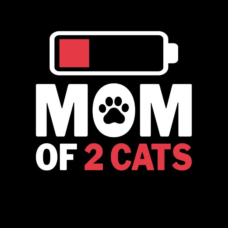 Maman de 2 chats - Empty Battery Cat Maman