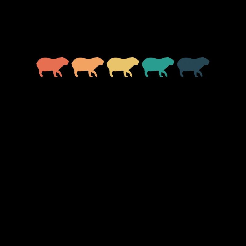 Rétro Capybara Silhoutte - Capybaras