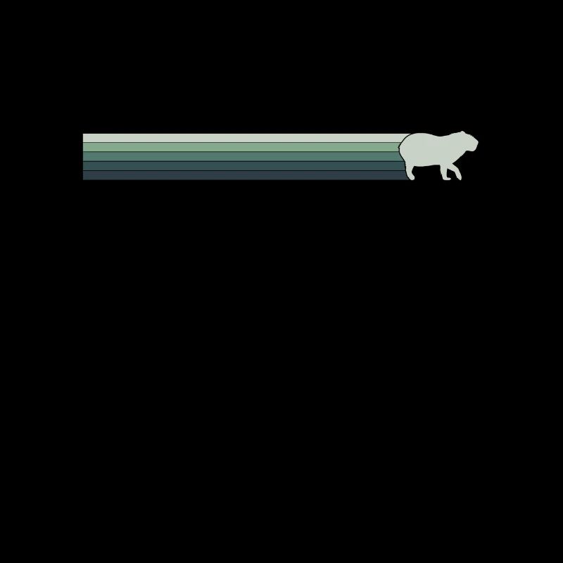 Rétro Capybara Silhoutte - Capybaras