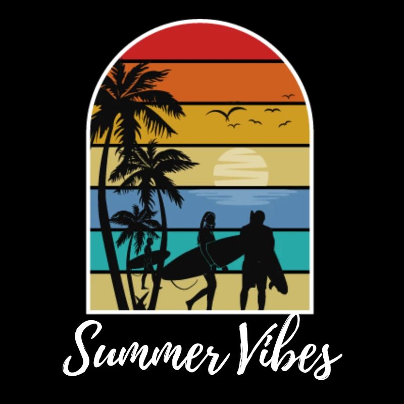 Summer Vibes - Surfer Summer Sun Beach