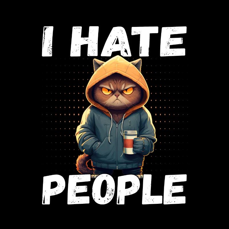 I Hate People - Coffee Cats Introverted
