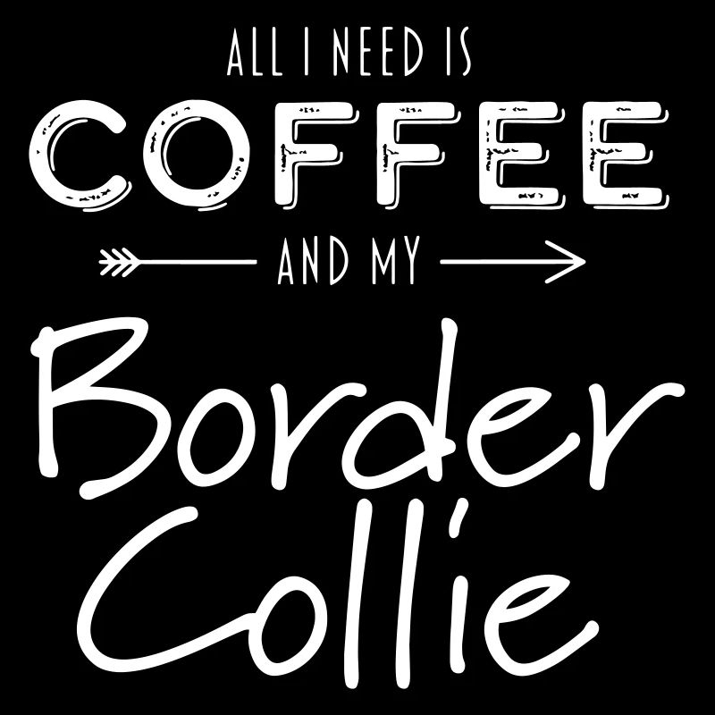 Border collie and coffee