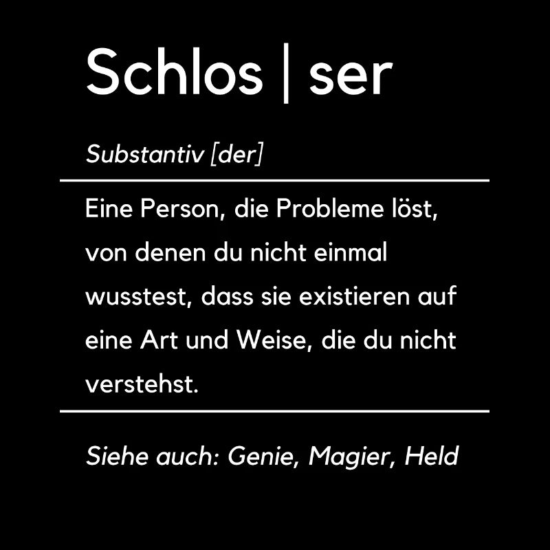 Lustige Schlosser Definition Beruf