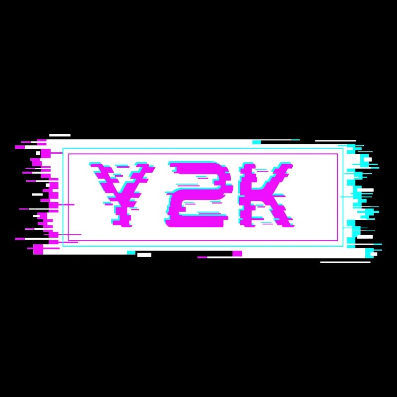 Cyber Glitch rétro Y2K