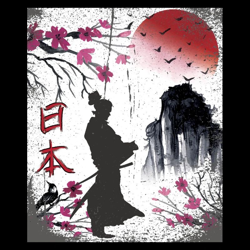 Japan japanische Kunst Samurai Design
