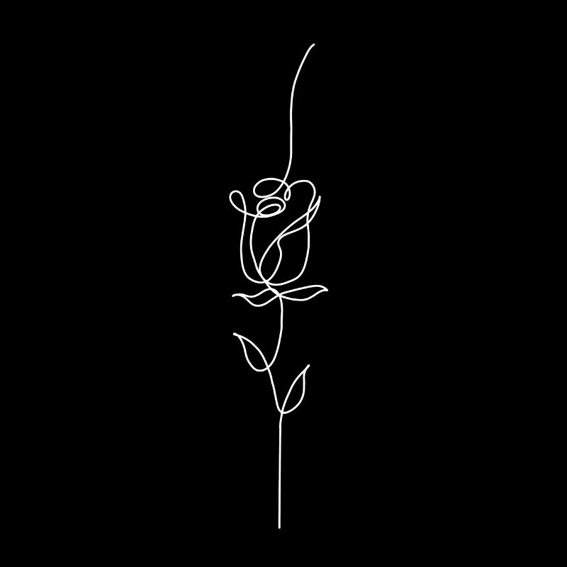 Rose eine Linie minimalistisch