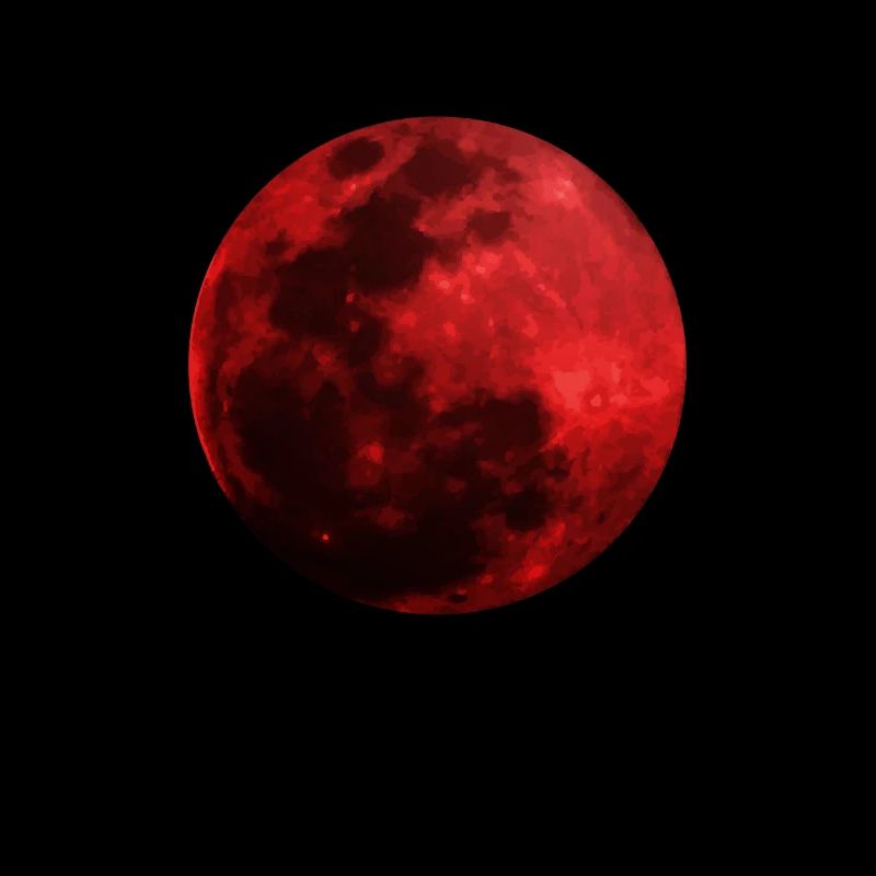 Cadeau d'espace graphique extérieur rouge lune de sang