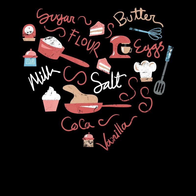 Heart Baking Design For Bakers Or Baking Fans