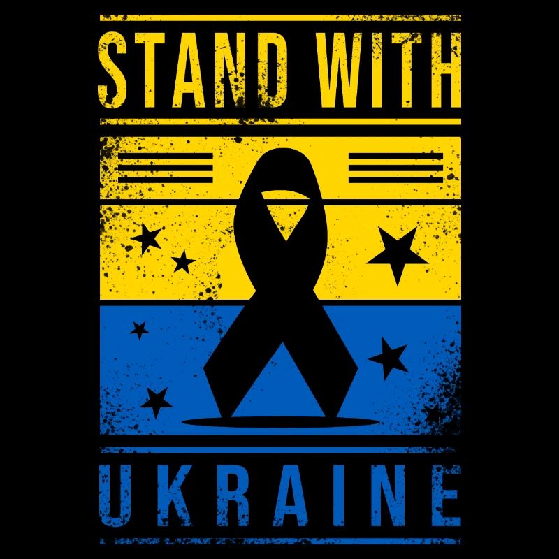 Drapeau de l’Ukraine avec signe de paix