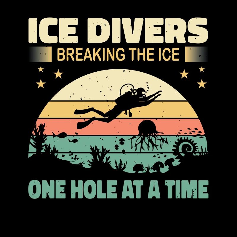 loons breaking the ice hole by hole,