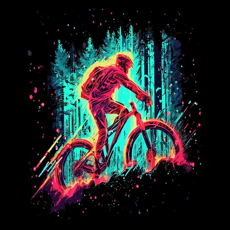 Mystical Mountain Biker Downhill MTB