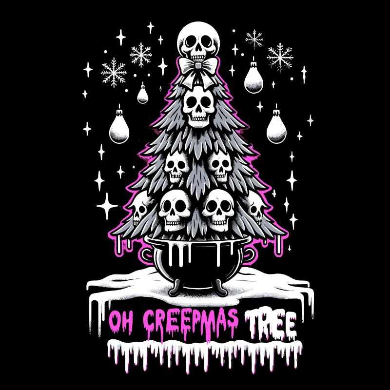 Oh Creepmas Tree Creepy Festive Goth Emo Horror