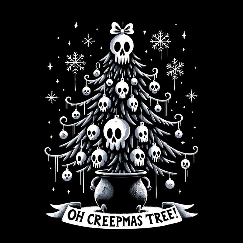 Oh Creepmas Tree Creepy Festive Goth Emo Horror