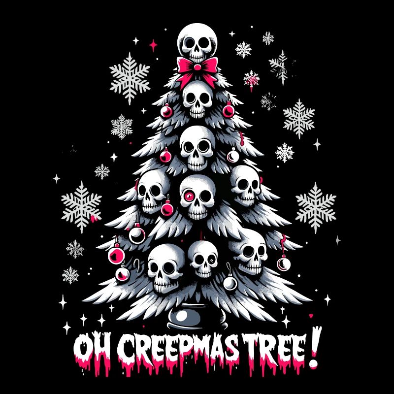 Oh Creepmas Tree Creepy Festive Goth Emo Horror