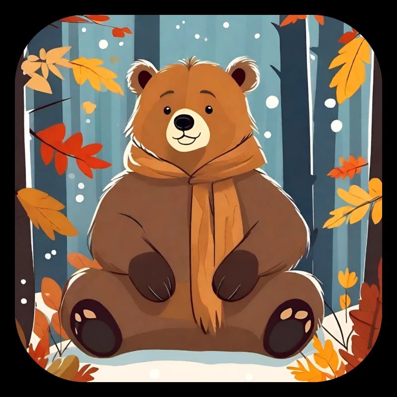 Lässiger Bär im Herbst
