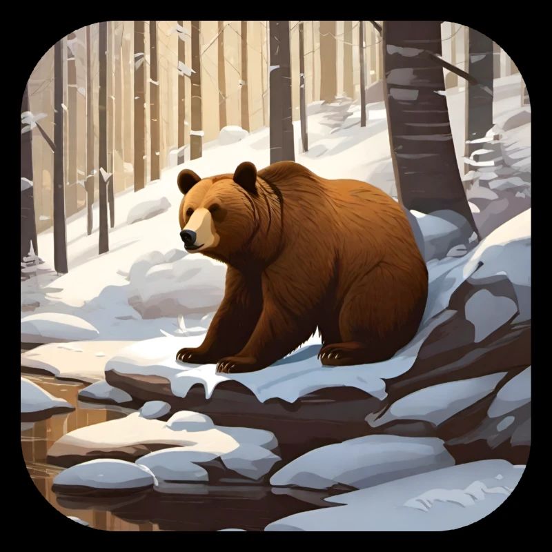 Bär im Winterwald