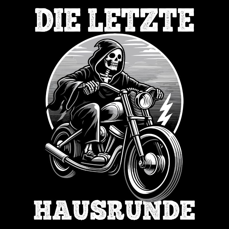 Skeleton Biker The Last House Lap Motorcycle Fan