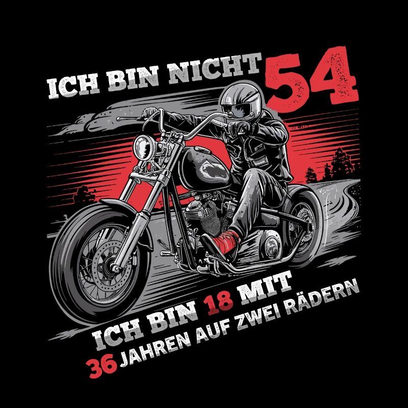Ich bin nicht 54 Motorradfahrer Biker 54.