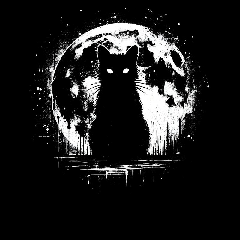 Creepy Goth Cat, Horror Cat, Weirdcore Cat
