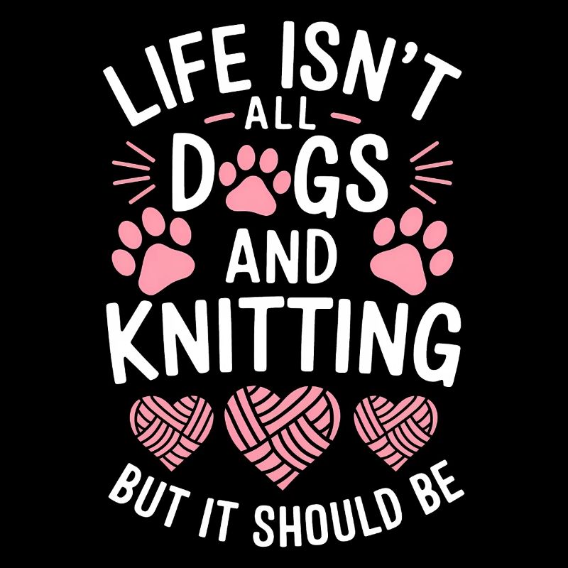 Stricken Spruch Hunde Lustiges Stricken Geschenk