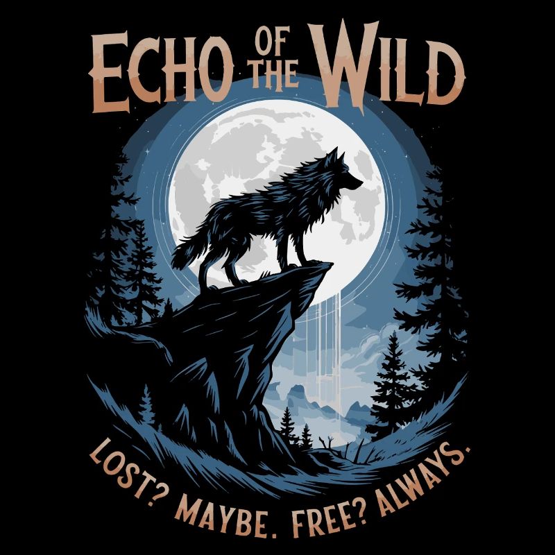 Écho de la nature - Loup hurlant, liberté et nature