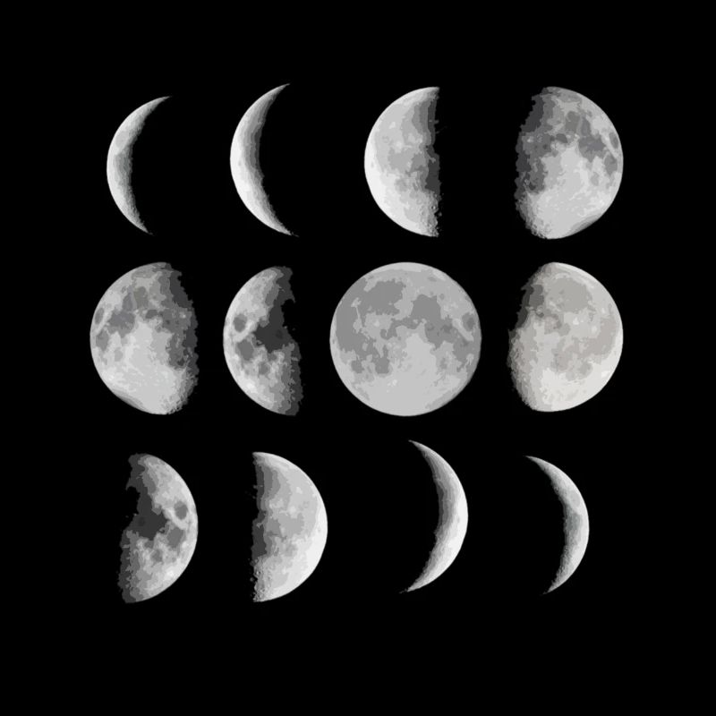 Moon phase gift moon crescent moon full moon night