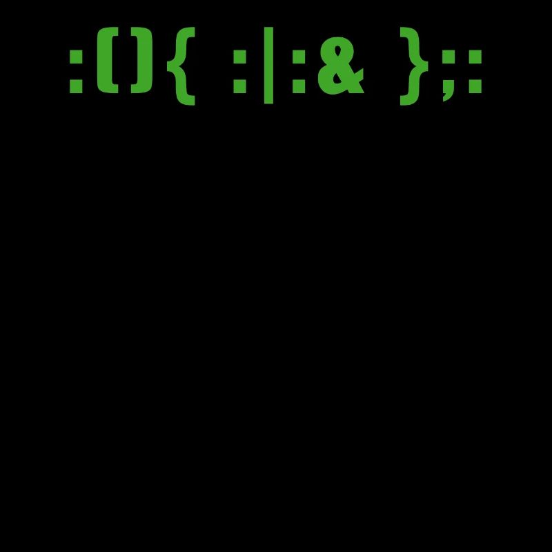 Hacker Fork Bomb Linux Bash Kommando Programmierer