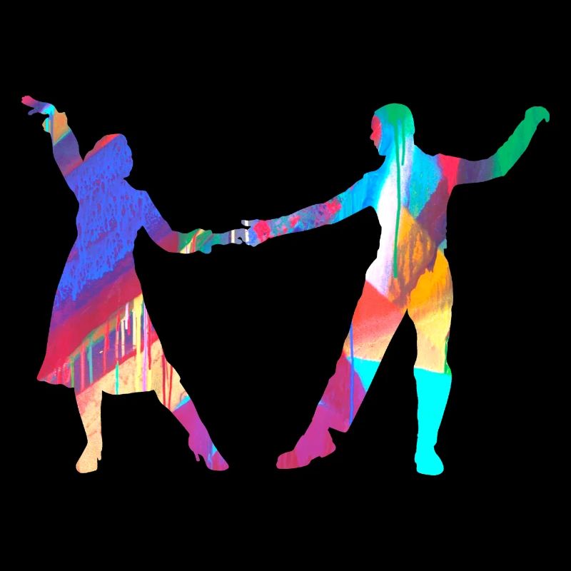 Danse de Couple, Danseur, Danse, Graffiti, Peinture