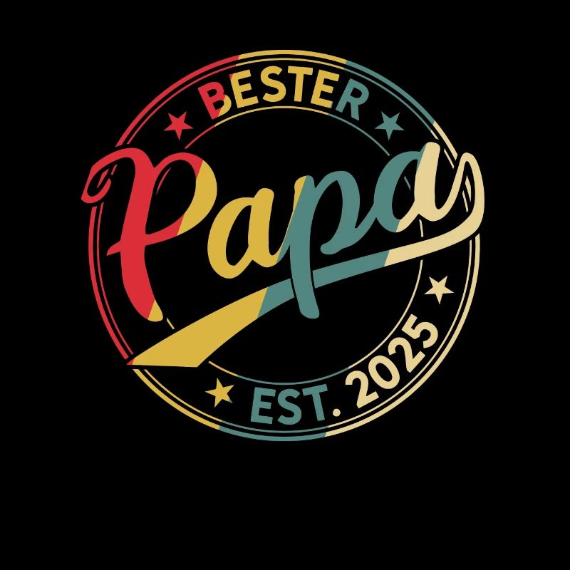 Bester Papa 2025 Retro Papa seit 2025 Retro