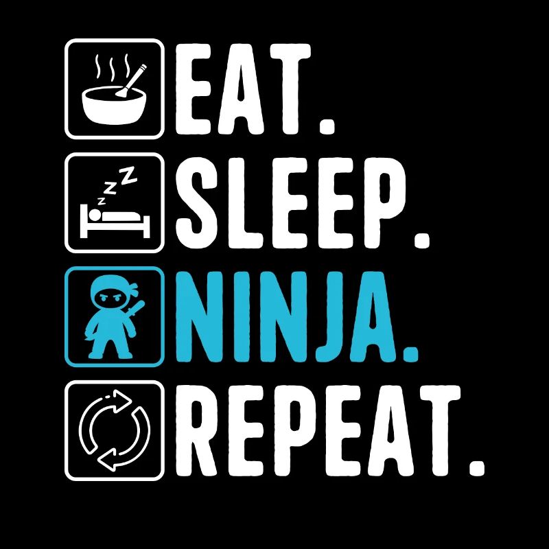 Mangez Dormir Ninja Répétez Ninja Karaté Boy Ninja