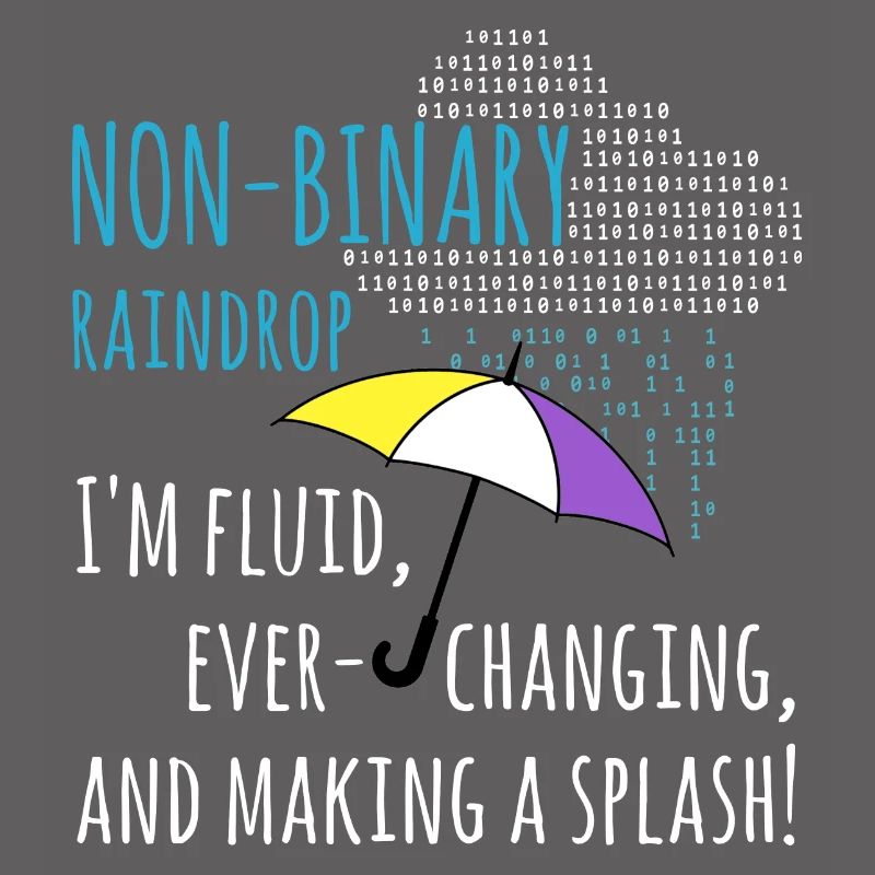 Non-binary raindrops non-binary PRIDE LGBT