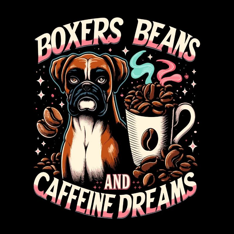 Boxer Beans And Caffeine Dreams Dog Lover