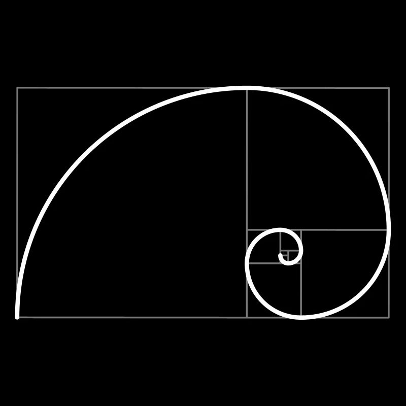 Fibonacci Spirale d’or Coupe d’or Géométrie Phi