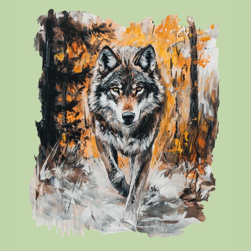 Wolf Wald Kunst