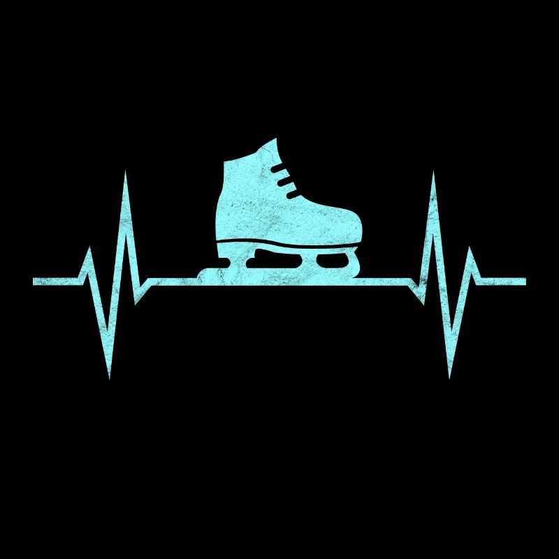 Schlittschuhe Eiskunstläufer EKG Puls Geschenk