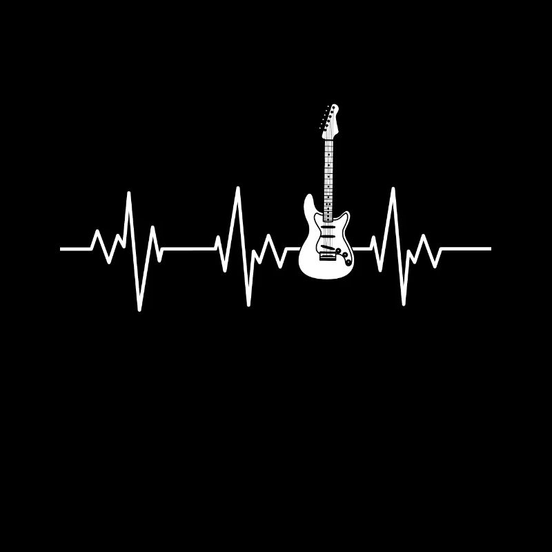 Electric guitar ECG icon guitar passion hobby