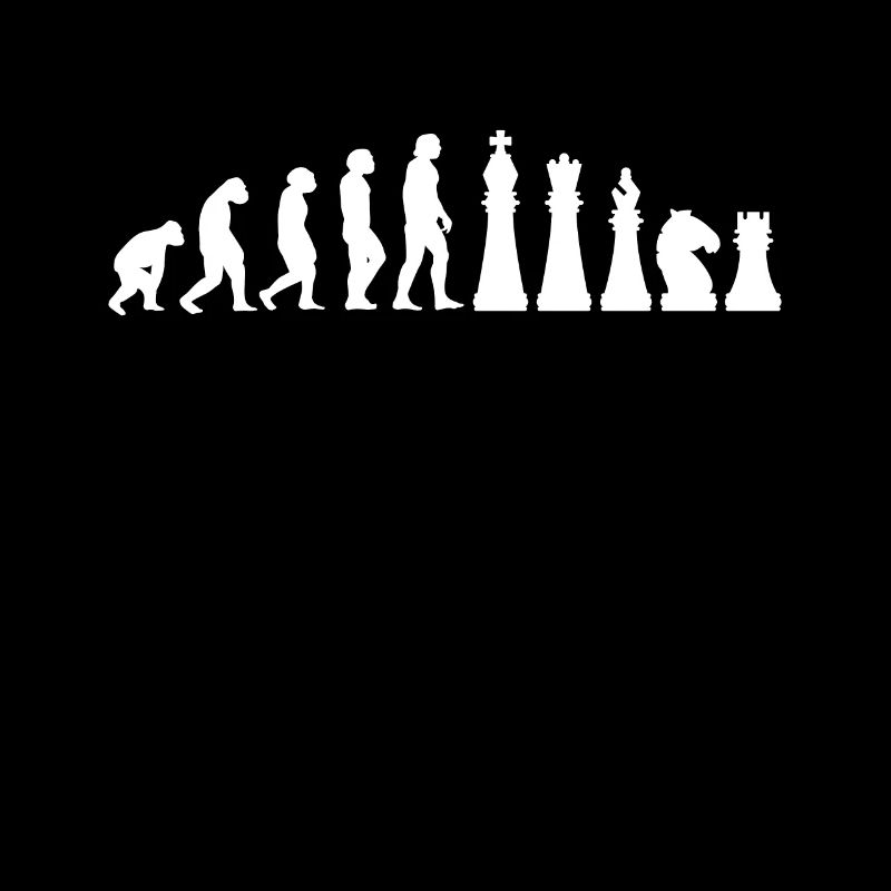 Schach Geschenk Schachspieler Evolution Schachmatt