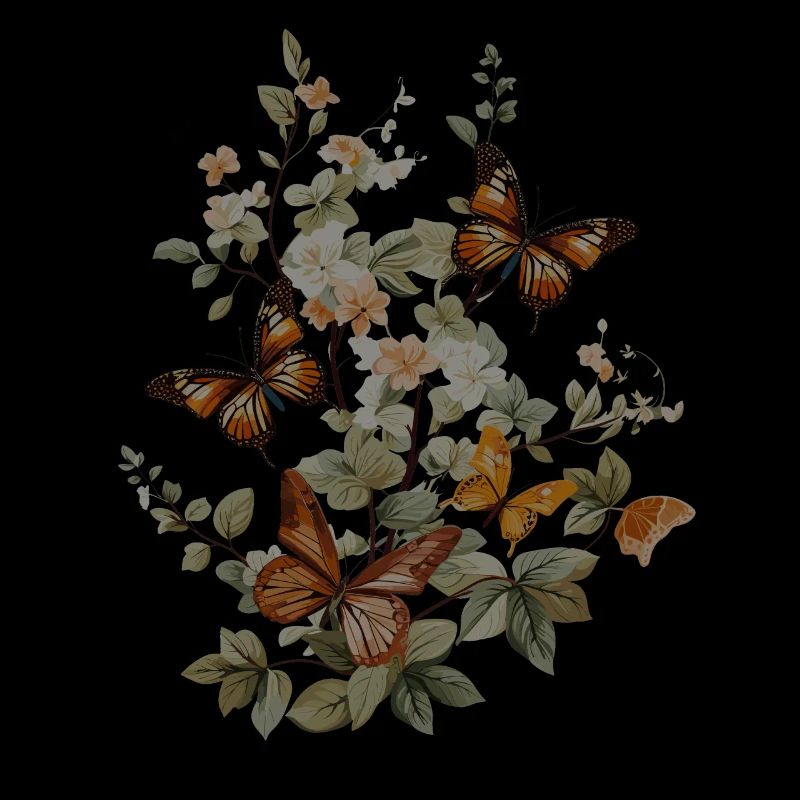 Fairycore Schmetterling Blumen